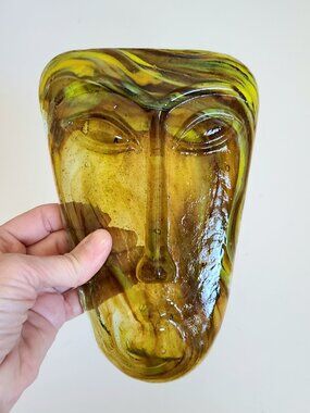 Vintage Sky Dreamer Glass Face Mask Jaramillo Bros. or Kosta Boda Erik Hoglund